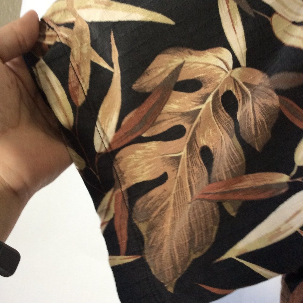 Kona Kai Men’s Button-Down Cotton Shirt Leaf Print Size 2X - Picture 3 of 6